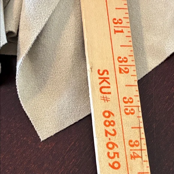 Soft Surroundings Beige Faux Suede Cardigan with Waterfall Front - Picture 11 of 11